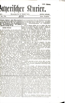 Bayerischer Kurier Donnerstag 31. Januar 1878