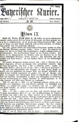 Bayerischer Kurier Samstag 9. Februar 1878