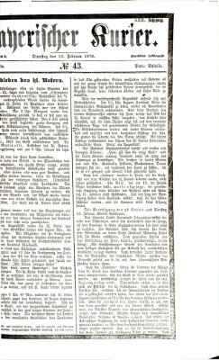 Bayerischer Kurier Dienstag 12. Februar 1878