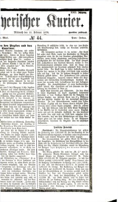 Bayerischer Kurier Mittwoch 13. Februar 1878