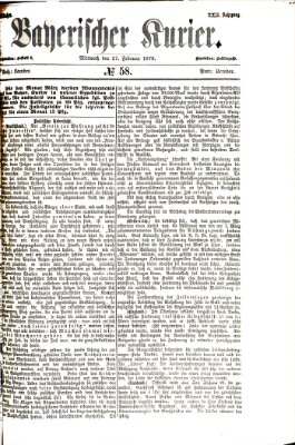 Bayerischer Kurier Mittwoch 27. Februar 1878