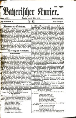 Bayerischer Kurier Samstag 23. März 1878