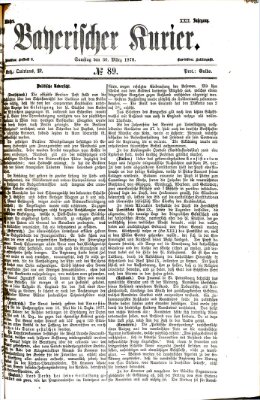 Bayerischer Kurier Samstag 30. März 1878