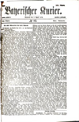 Bayerischer Kurier Mittwoch 3. April 1878