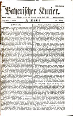 Bayerischer Kurier Dienstag 23. April 1878