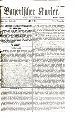 Bayerischer Kurier Samstag 13. Juli 1878