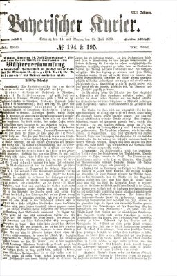 Bayerischer Kurier Sonntag 14. Juli 1878