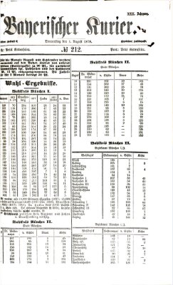 Bayerischer Kurier Donnerstag 1. August 1878