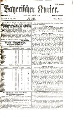 Bayerischer Kurier Freitag 2. August 1878