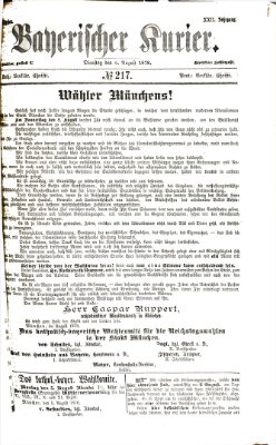 Bayerischer Kurier Dienstag 6. August 1878