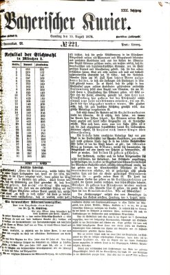 Bayerischer Kurier Samstag 10. August 1878