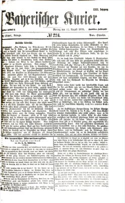 Bayerischer Kurier Montag 12. August 1878