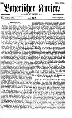 Bayerischer Kurier Dienstag 17. September 1878