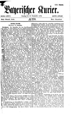 Bayerischer Kurier Samstag 28. September 1878