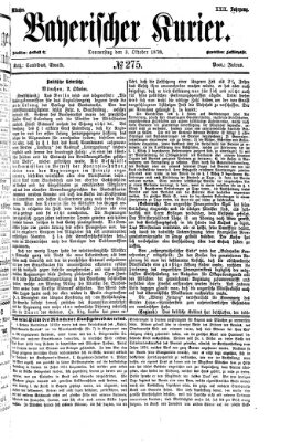 Bayerischer Kurier Donnerstag 3. Oktober 1878