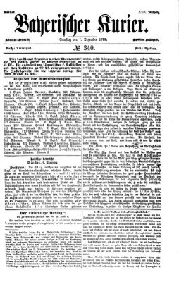 Bayerischer Kurier Samstag 7. Dezember 1878