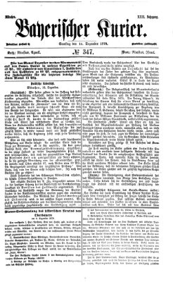 Bayerischer Kurier Samstag 14. Dezember 1878