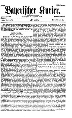 Bayerischer Kurier Samstag 21. Dezember 1878