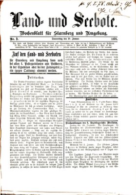 Land- und Seebote Donnerstag 10. Januar 1878