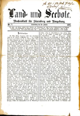 Land- und Seebote Donnerstag 24. Januar 1878