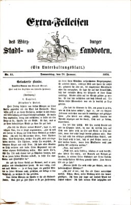 Extra-Felleisen (Würzburger Stadt- und Landbote) Donnerstag 24. Januar 1878