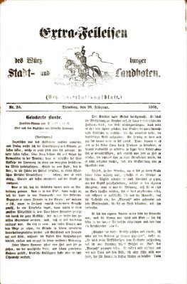 Extra-Felleisen (Würzburger Stadt- und Landbote) Dienstag 26. Februar 1878