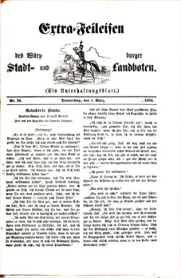 Extra-Felleisen (Würzburger Stadt- und Landbote) Donnerstag 7. März 1878