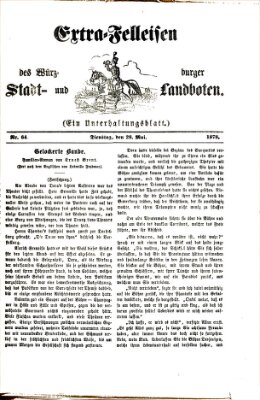 Extra-Felleisen (Würzburger Stadt- und Landbote) Dienstag 28. Mai 1878