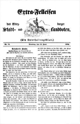 Extra-Felleisen (Würzburger Stadt- und Landbote) Dienstag 18. Juni 1878