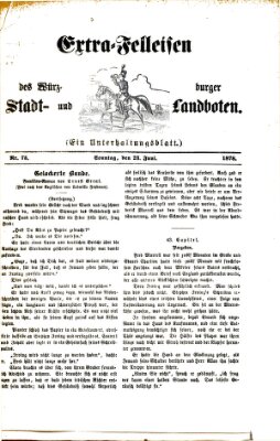 Extra-Felleisen (Würzburger Stadt- und Landbote) Sonntag 23. Juni 1878