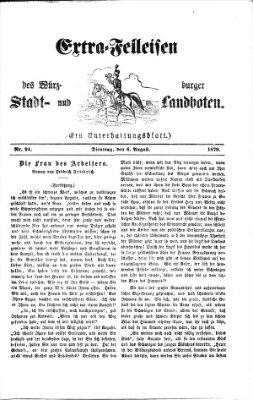 Extra-Felleisen (Würzburger Stadt- und Landbote) Dienstag 6. August 1878