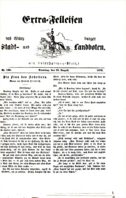 Extra-Felleisen (Würzburger Stadt- und Landbote) Dienstag 20. August 1878