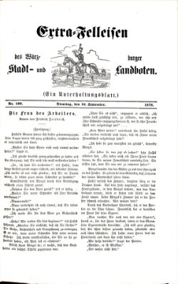 Extra-Felleisen (Würzburger Stadt- und Landbote) Dienstag 10. September 1878