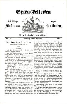 Extra-Felleisen (Würzburger Stadt- und Landbote) Dienstag 17. September 1878