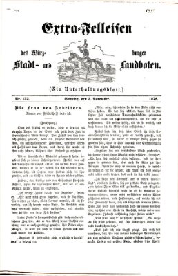 Extra-Felleisen (Würzburger Stadt- und Landbote) Sonntag 3. November 1878