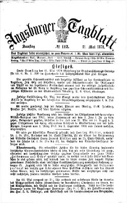 Augsburger Tagblatt Samstag 11. Mai 1878