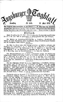 Augsburger Tagblatt Samstag 18. Mai 1878