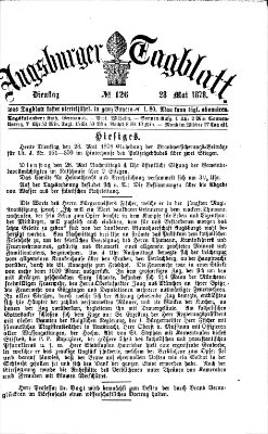 Augsburger Tagblatt Dienstag 28. Mai 1878