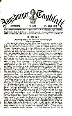 Augsburger Tagblatt Donnerstag 30. Mai 1878