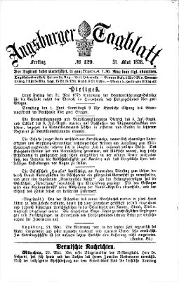 Augsburger Tagblatt Freitag 31. Mai 1878