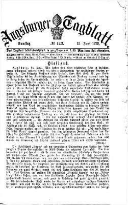 Augsburger Tagblatt Samstag 15. Juni 1878