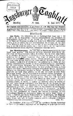 Augsburger Tagblatt Dienstag 2. Juli 1878