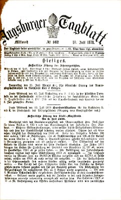 Augsburger Tagblatt Mittwoch 10. Juli 1878