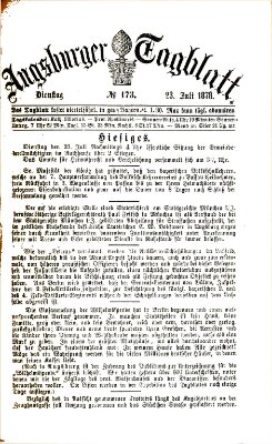 Augsburger Tagblatt Dienstag 23. Juli 1878