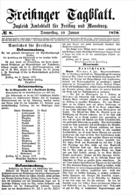 Freisinger Tagblatt (Freisinger Wochenblatt) Donnerstag 10. Januar 1878