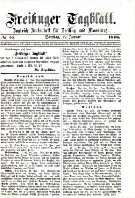 Freisinger Tagblatt (Freisinger Wochenblatt) Samstag 19. Januar 1878