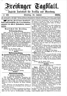 Freisinger Tagblatt (Freisinger Wochenblatt) Samstag 26. Januar 1878