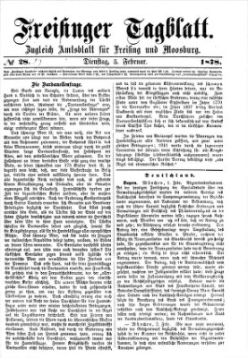 Freisinger Tagblatt (Freisinger Wochenblatt) Dienstag 5. Februar 1878