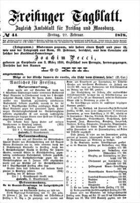 Freisinger Tagblatt (Freisinger Wochenblatt) Freitag 22. Februar 1878