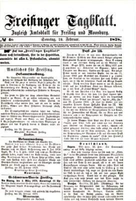 Freisinger Tagblatt (Freisinger Wochenblatt) Sonntag 24. Februar 1878